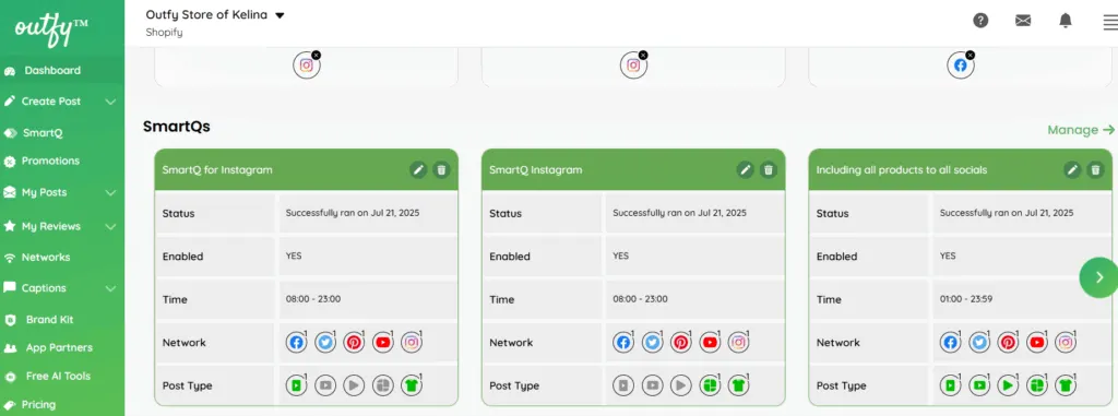 Access SmartQ on the dashboard