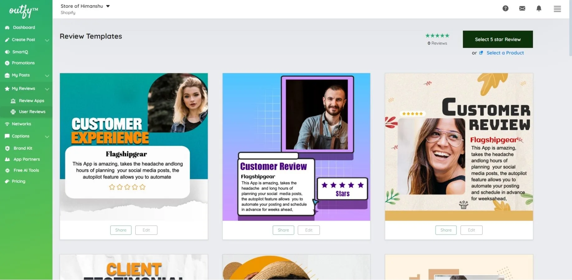 Click on select a product