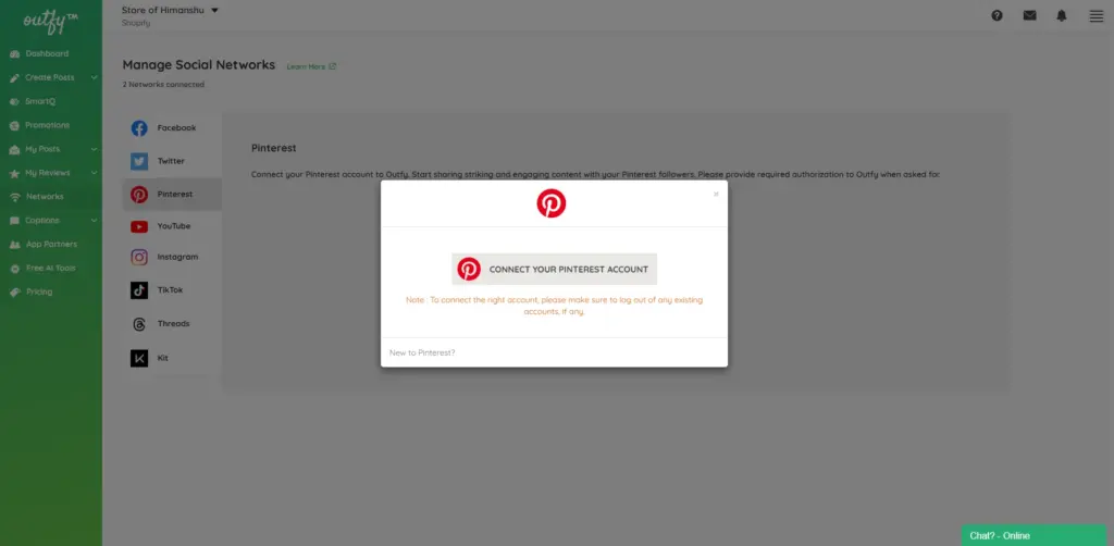 Connect Your Pinterest Account