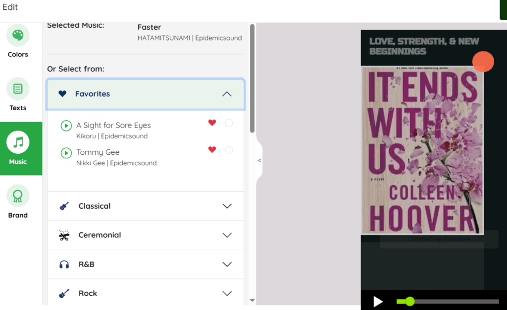 choose music