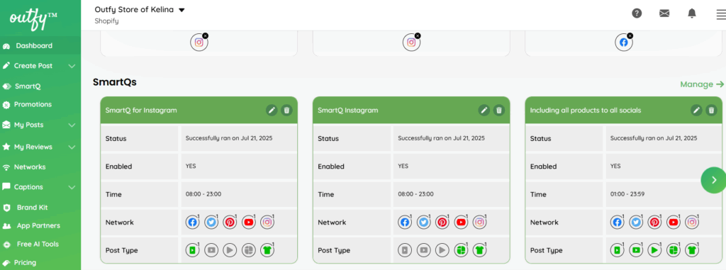 Access SmartQ on the dashboard