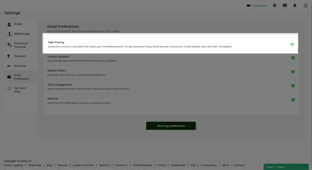 High Priority - Email Notification