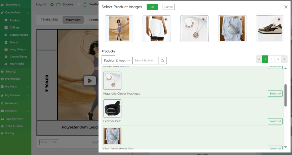 Choose product
