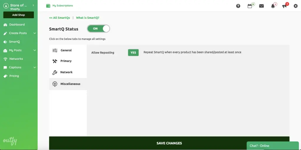 Miscellaneous Settings