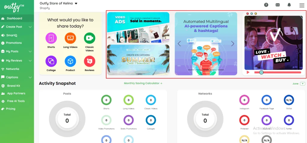 Promotional Banners on Outfy