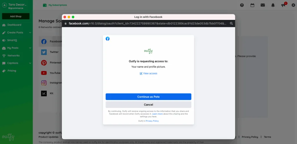 Requesting to access