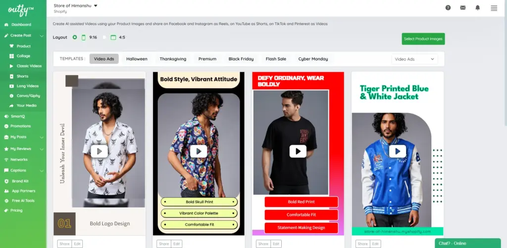 Select Shorts Template