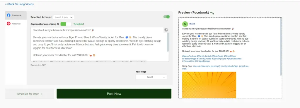 Share the long video