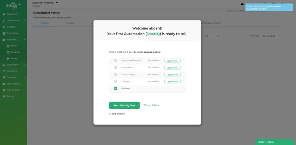 SmartQ Dialogue Box