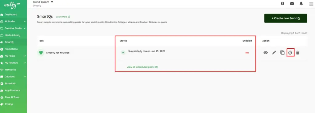 SmartQ status