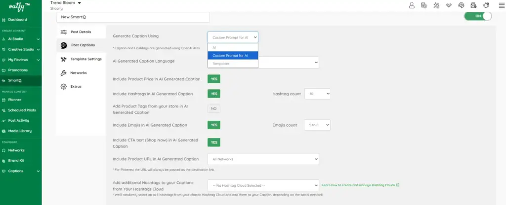Custom prompt AI