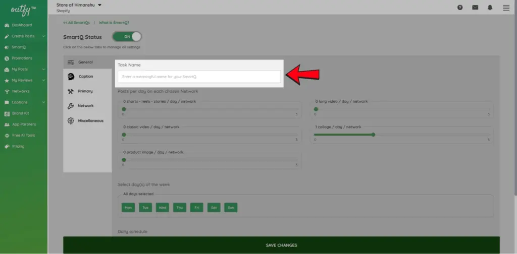 Task Name - SmartQ