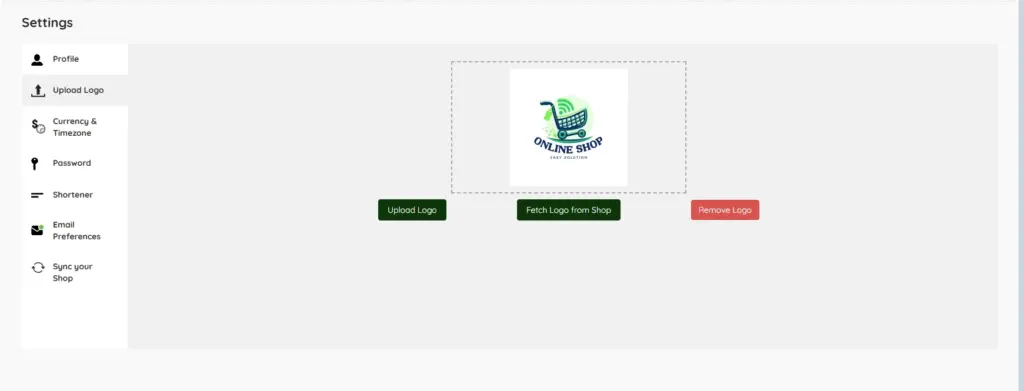 Upload logo