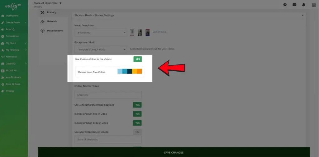 Use Custom Colors in Short Videos
