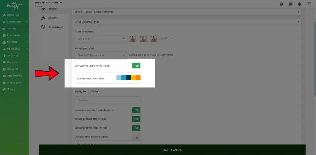 Use Custom Colors in the Videos - Long Videos SmartQ