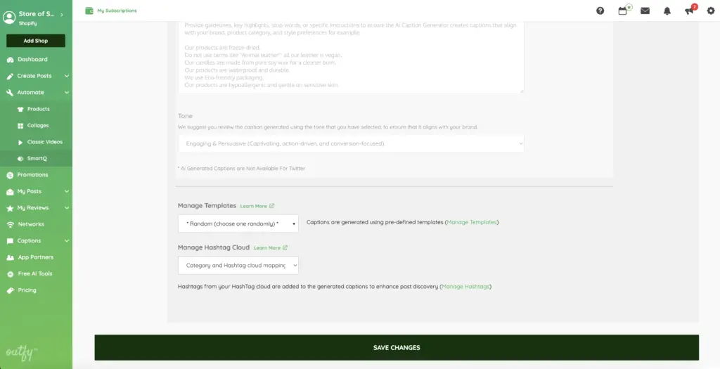 manage post templates