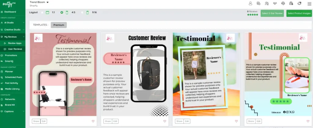 User reviews