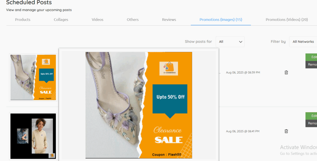 preview the image promotion