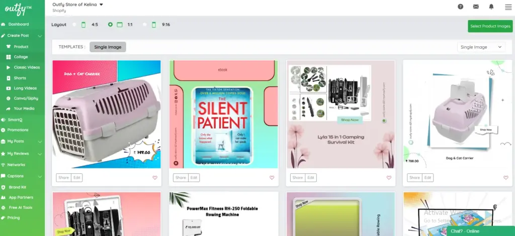 View and select product