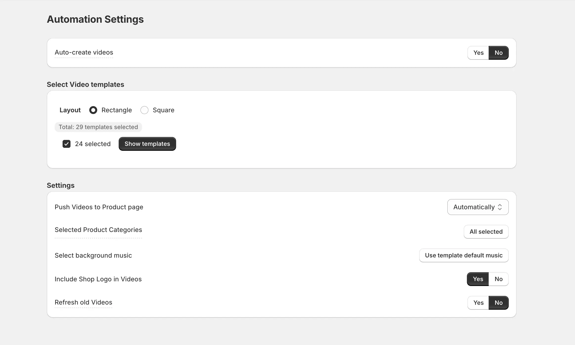 Automation Settings - Outfy Help