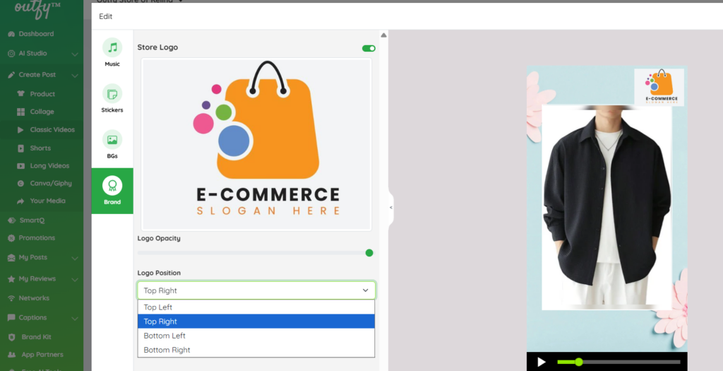 Logo placement