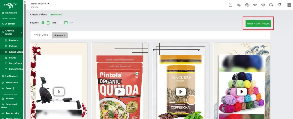 Select product images