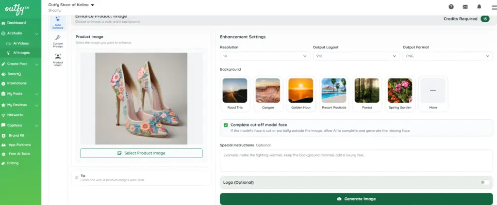 Enhancement settings