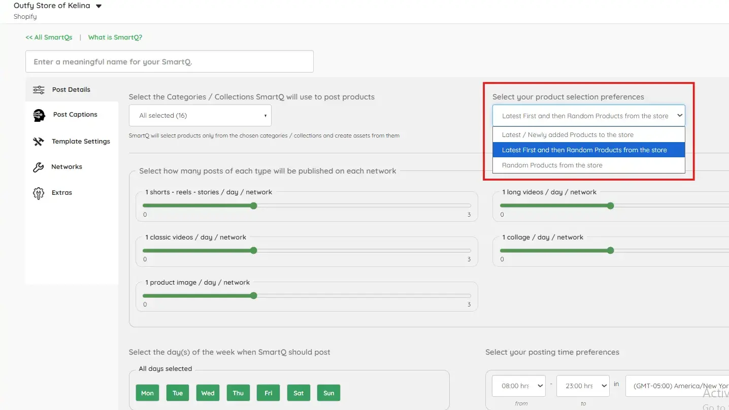 Product Selection Preferences