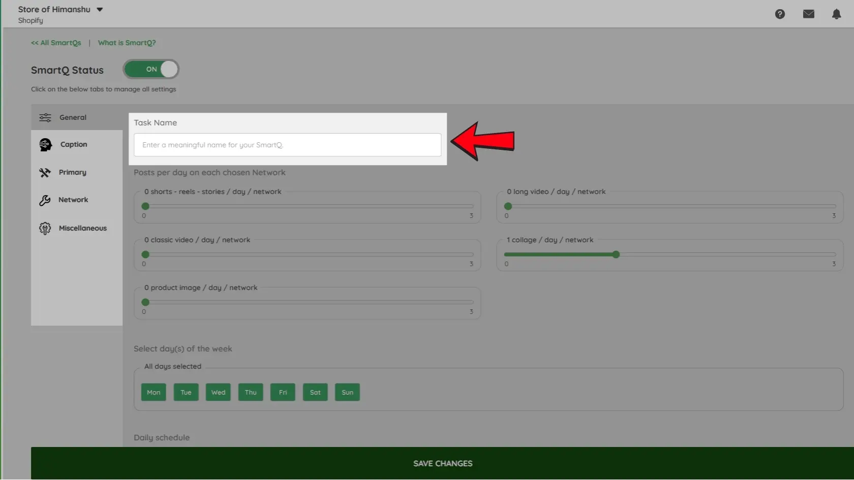 Task Name - SmartQ