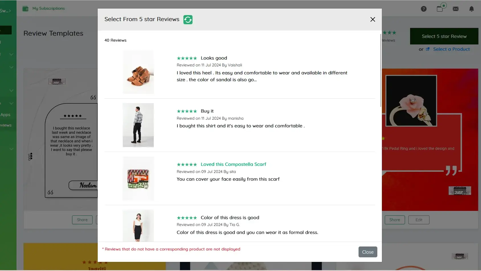 Choose a review