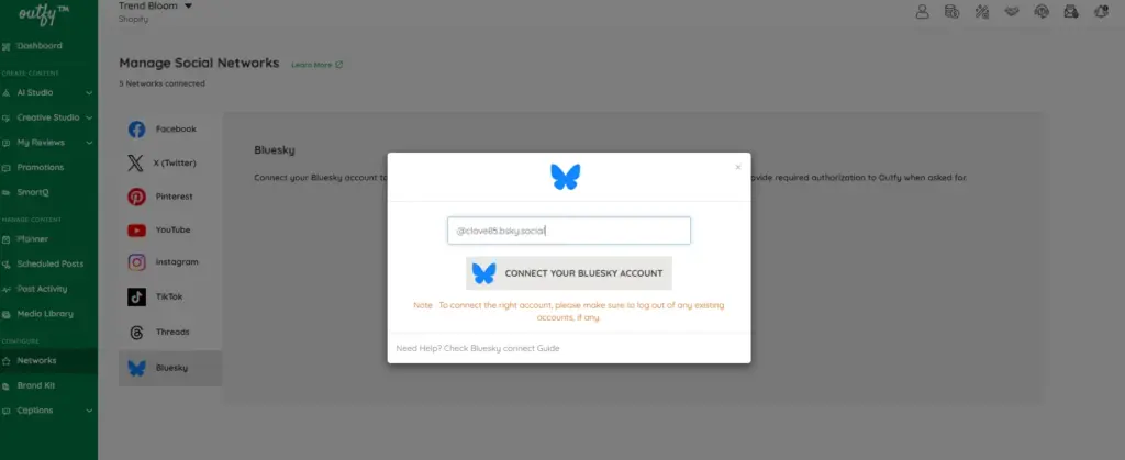 Enter your Bluesky Identifier