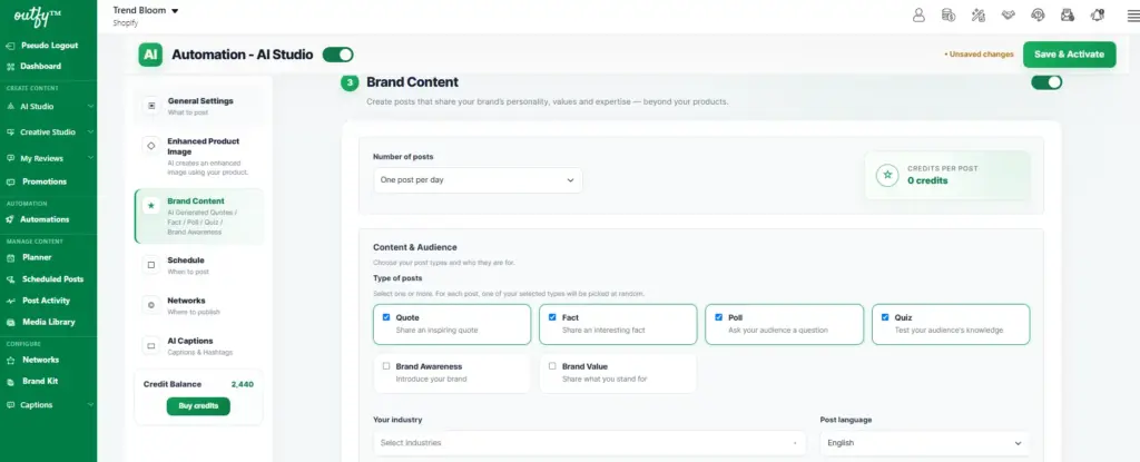 Brand content