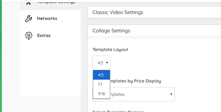 Template layout