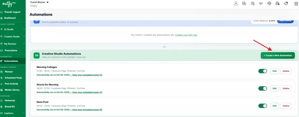 Create new automation