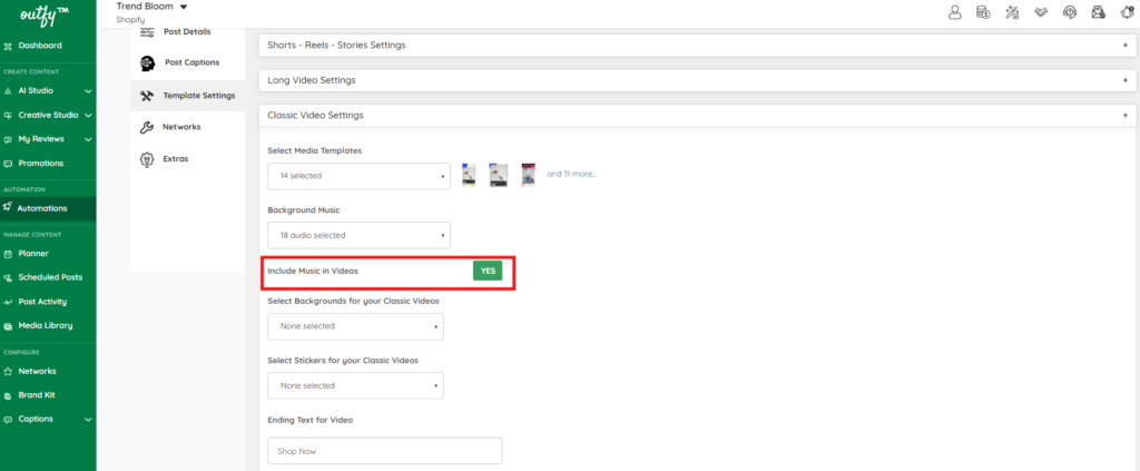 Include Music in Videos