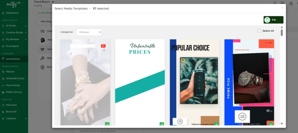 media templates